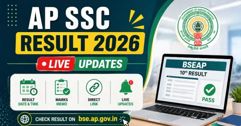 AP SSC Result 2026 Live Updates: BSEAP 10th Result Date, Time, Marks Memo & Direct Link @ bse.ap.gov.in