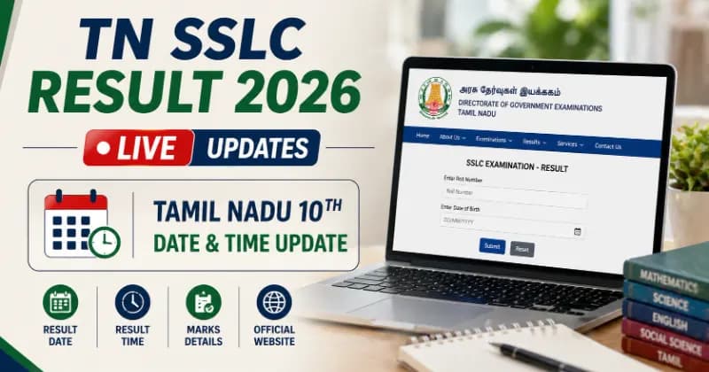 TN SSLC Result 2026 Live Updates: Tamil Nadu 10th Result Date, Time & Direct Link @ tnresults.nic.in