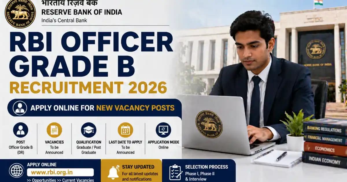 RBI Officer Grade B Recruitment 2026 – Apply Online for 60 Posts