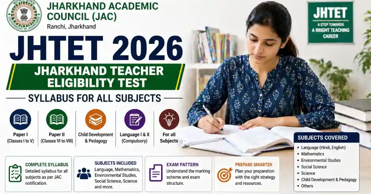 JHTET Syllabus 2026 – Download Primary & Upper Primary Exam Pattern
