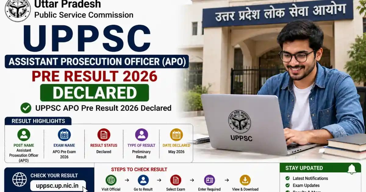 UPPSC Assistant Prosecution Officer (APO) Pre Result 2026 Declared